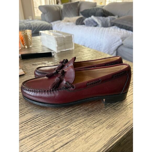 Allen Edmonds Kittery Oxblood Tassel Loafers sz   9.5 EUC